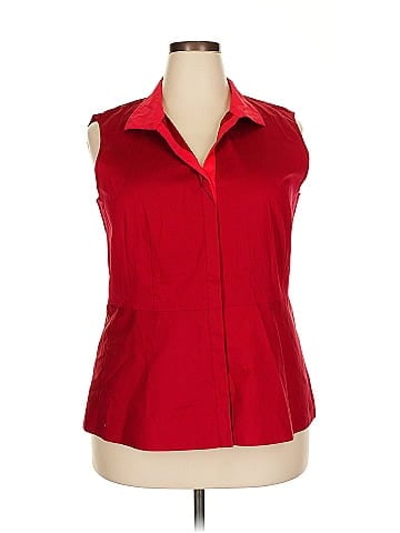 Lafayette 148 New York Sleeveless Button-Down Shirt (view 1)