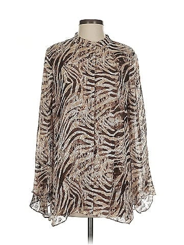 Elie Tahari Long Sleeve Silk Top (view 1)