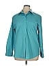 Foxcroft Teal Long Sleeve Button-Down Shirt Size 16 - photo 1