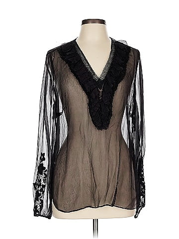 Elie Tahari Long Sleeve Silk Top (view 1)