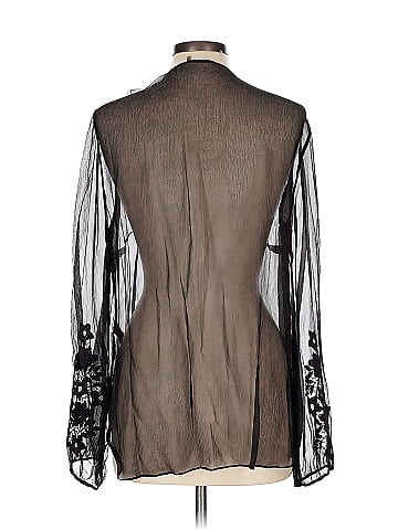 Elie Tahari Long Sleeve Silk Top (view 2)