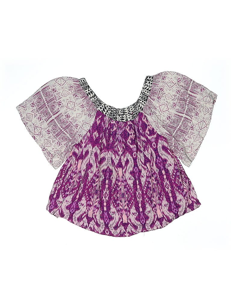 Click to view more detailed imagery on our partner's website Pre-owned Bowie X James Kids' Short Sleeve Blouse In Purple