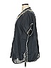 Johnny Was 100% Linen Black Short Sleeve Blouse Size XL - photo 5