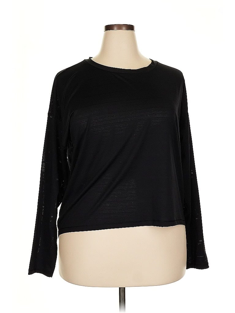 Pre-owned Calia 3/4 Sleeve T-shirt In Black