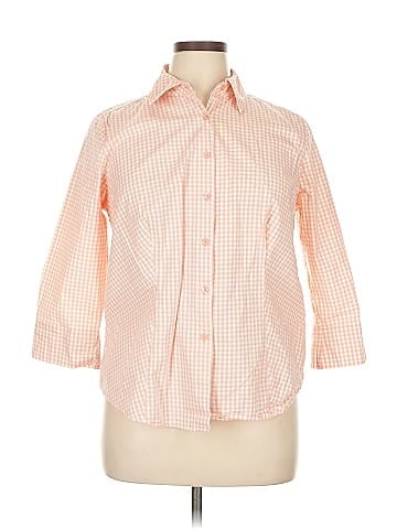 Jessica London 3/4 Sleeve Button-Down Shirt (view 1)