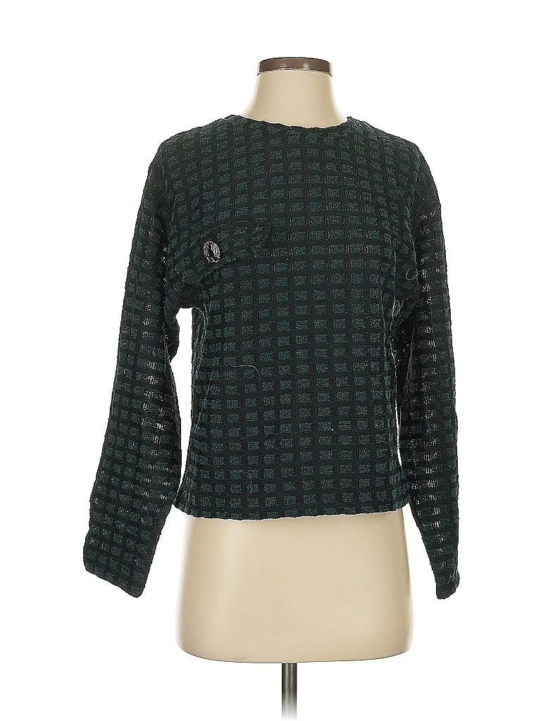 Pre-owned Zara Basic Pullover Sweater In Green