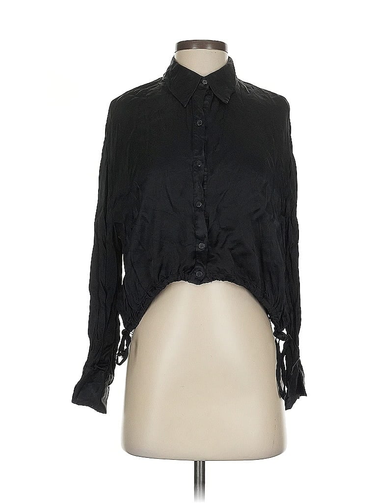 Click to view more detailed imagery on our partner's website Pre-owned Zara Long Sleeve Blouse In Black