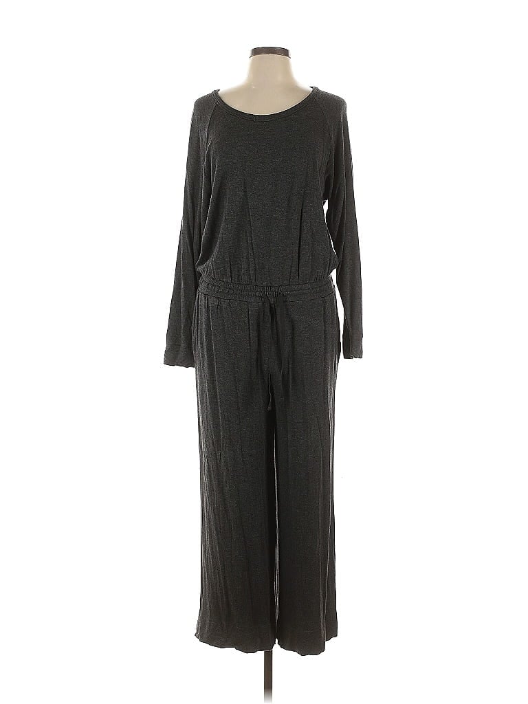 Lou & Grey for LOFT Solid Gray Jumpsuit Size L - photo 1
