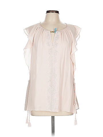 Elie Tahari Short Sleeve Silk Top (view 1)