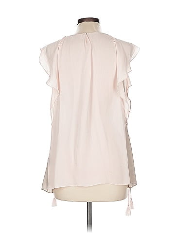 Elie Tahari Short Sleeve Silk Top (view 2)
