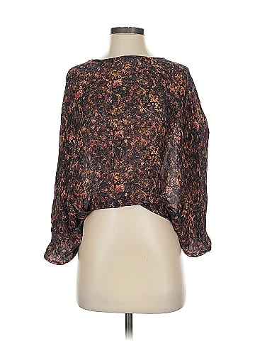 Haute Hippie Long Sleeve Silk Top (view 1)