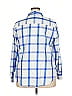 Foxcroft Checkered-gingham Blue 3/4 Sleeve Button-Down Shirt Size 18 - photo 2