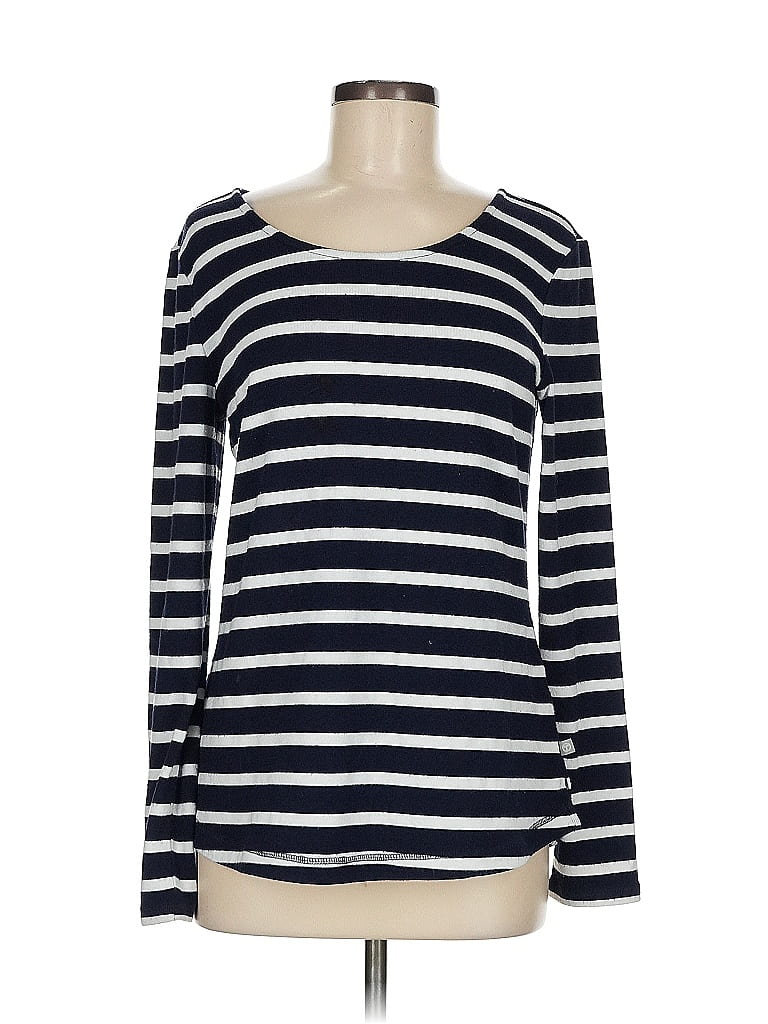 Pre-owned T By Talbots Long Sleeve Top Blue Boatneck Tops