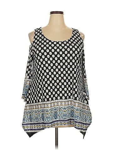 White Mark 3/4 Sleeve Blouse (view 1)