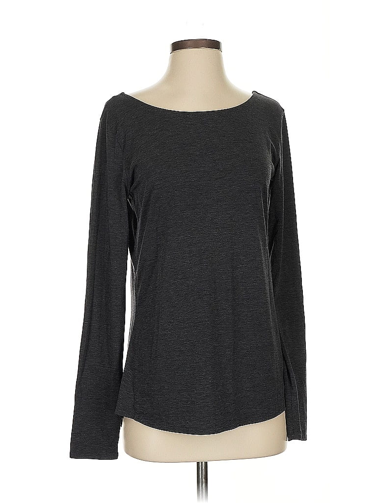 Pre-owned Athleta Long Sleeve T-shirt In Gray