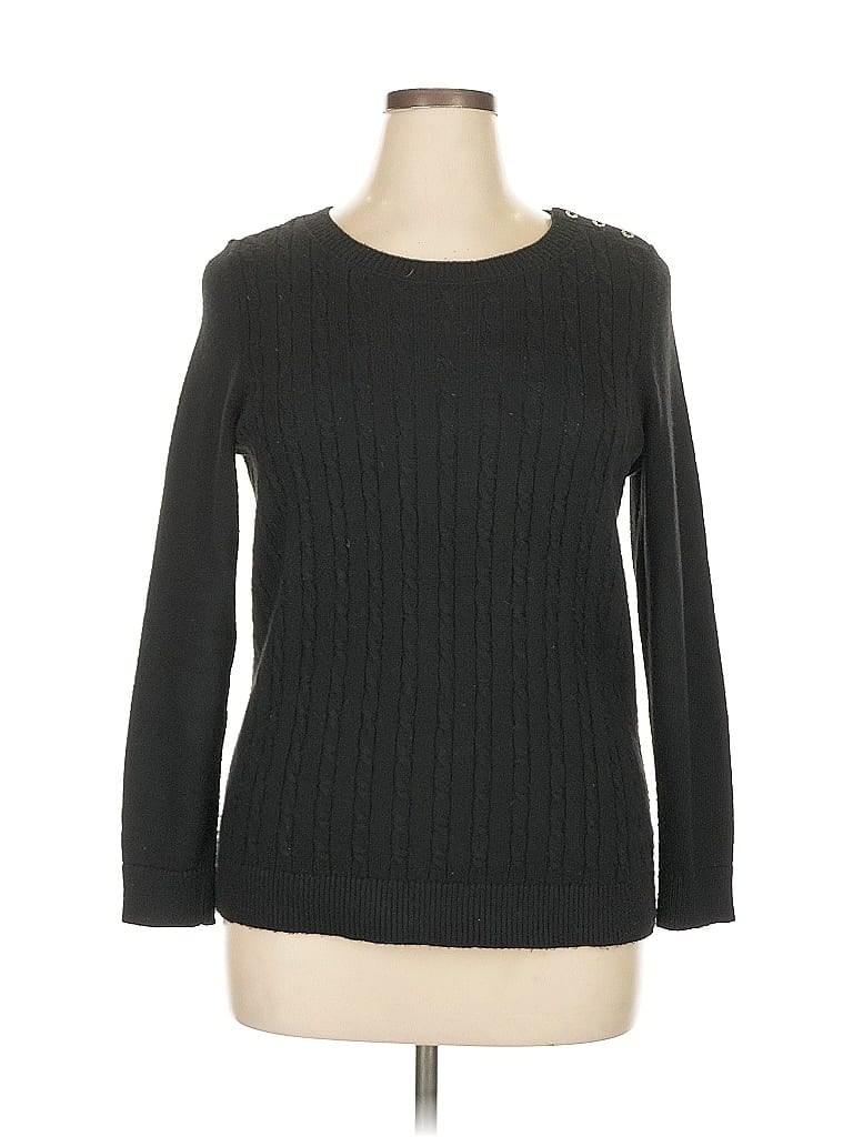Pre-owned Talbots Pullover Sweater In Black