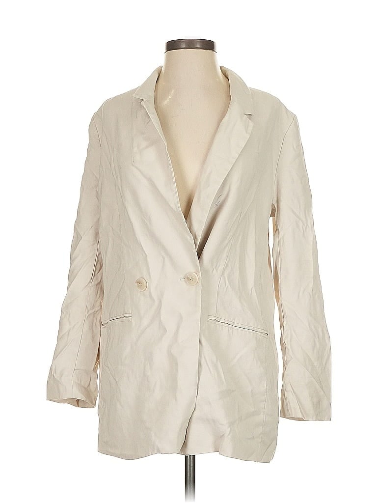 Pre-owned H&m Blazer Jacket In White