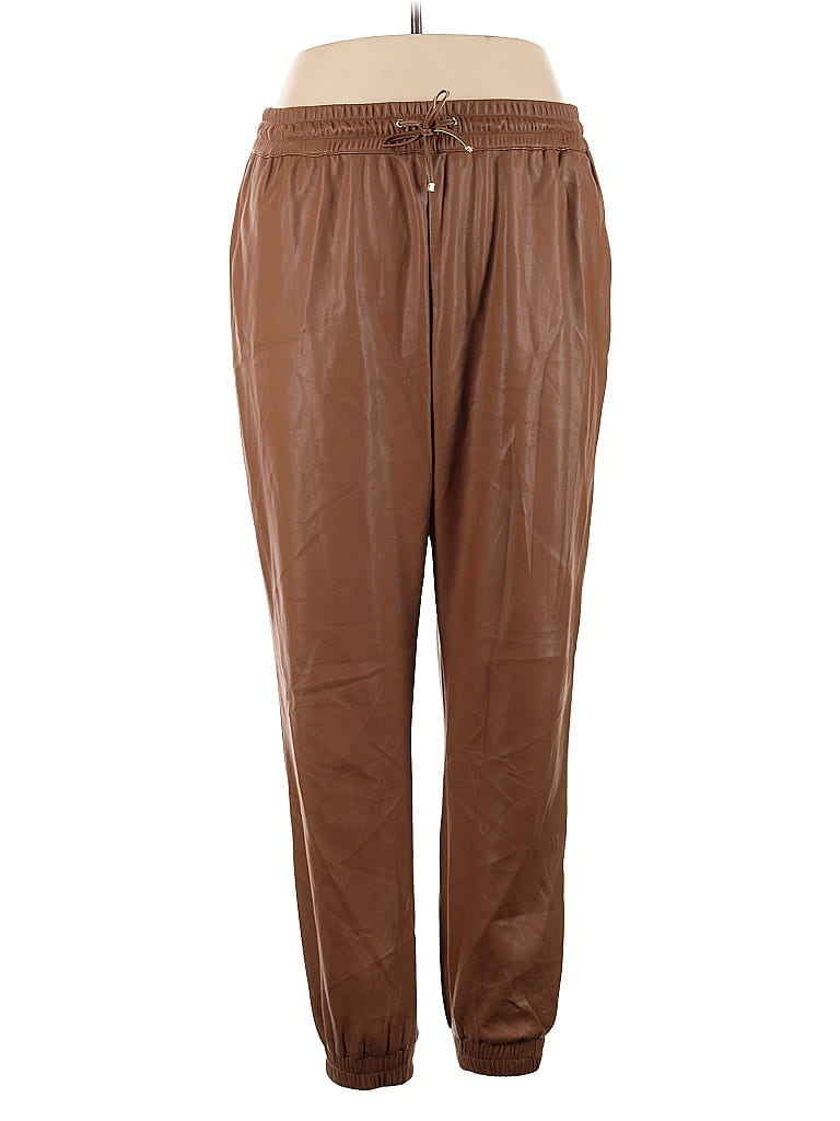 Marc New York Andrew Marc 100% Polyurethane Brown Casual Pants Size XL - photo 1