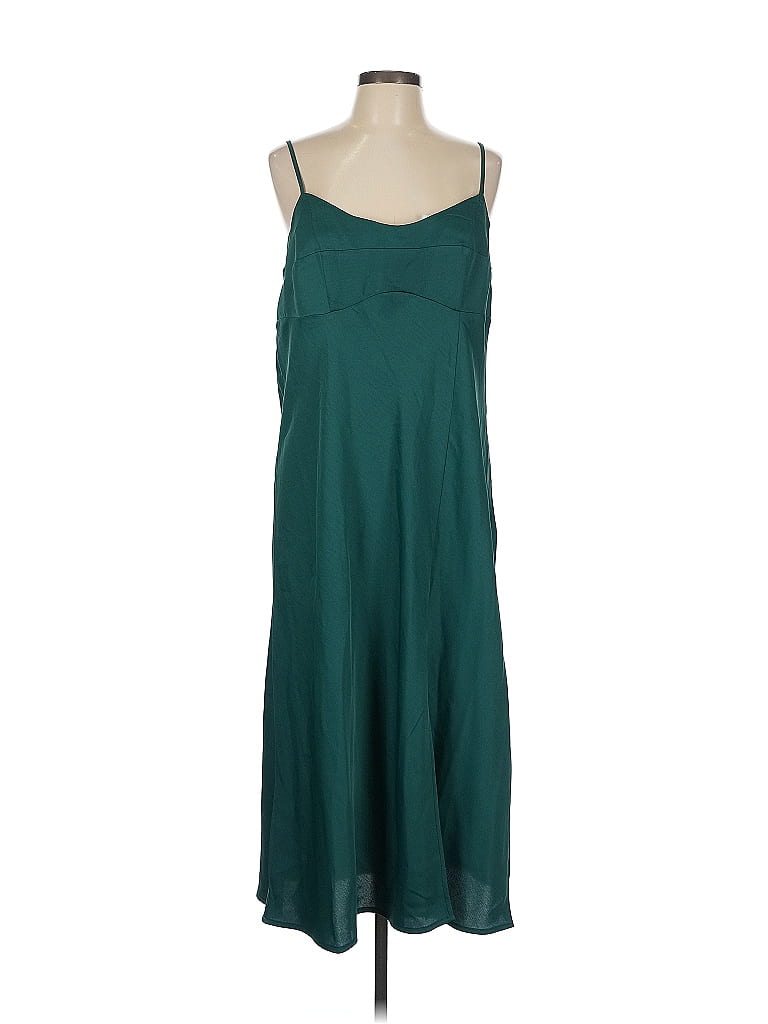 Women Teal polyester Regular Dresses