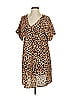 Unbranded 100% Polyester Animal Print Brown Tan Casual Dress Size S - photo 1