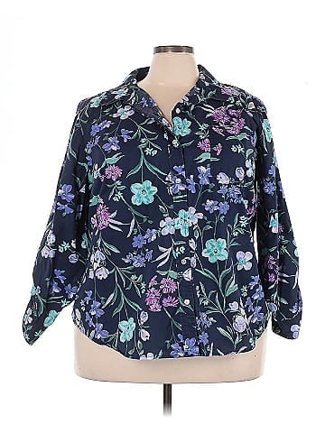 Karen Scott Sport 3/4 Sleeve Blouse (view 1)
