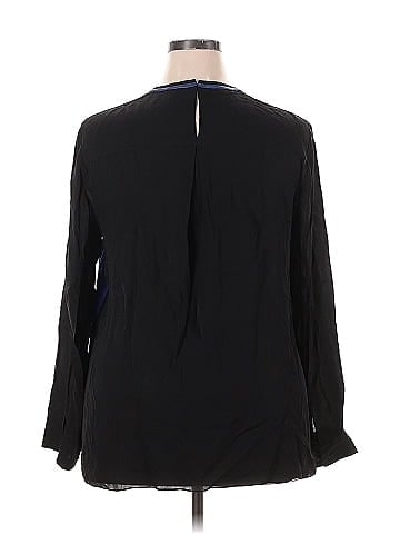 Elie Tahari Long Sleeve Silk Top (view 2)