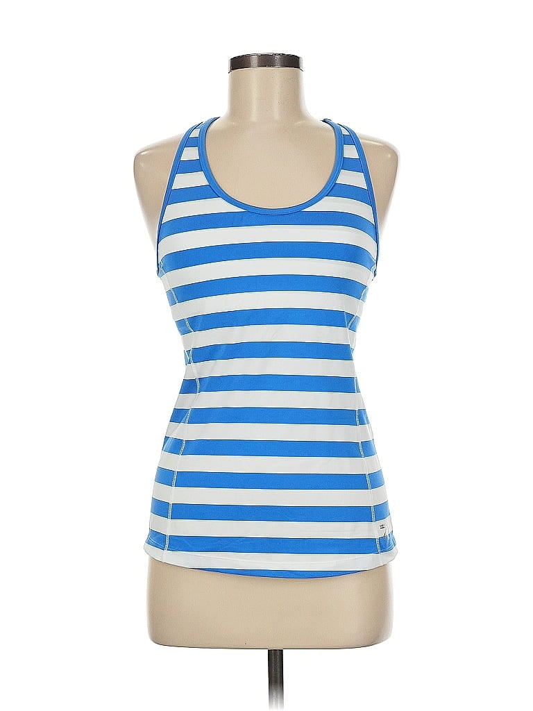 Click to view more detailed imagery on our partner's website Pre-owned New Balance Tank Top Blue Halter Neckline Tops
