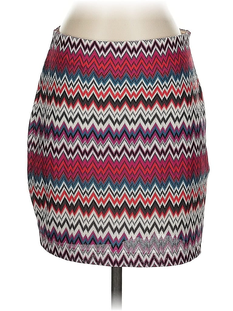 Pre-owned Express Casual Skirt In Burgundy