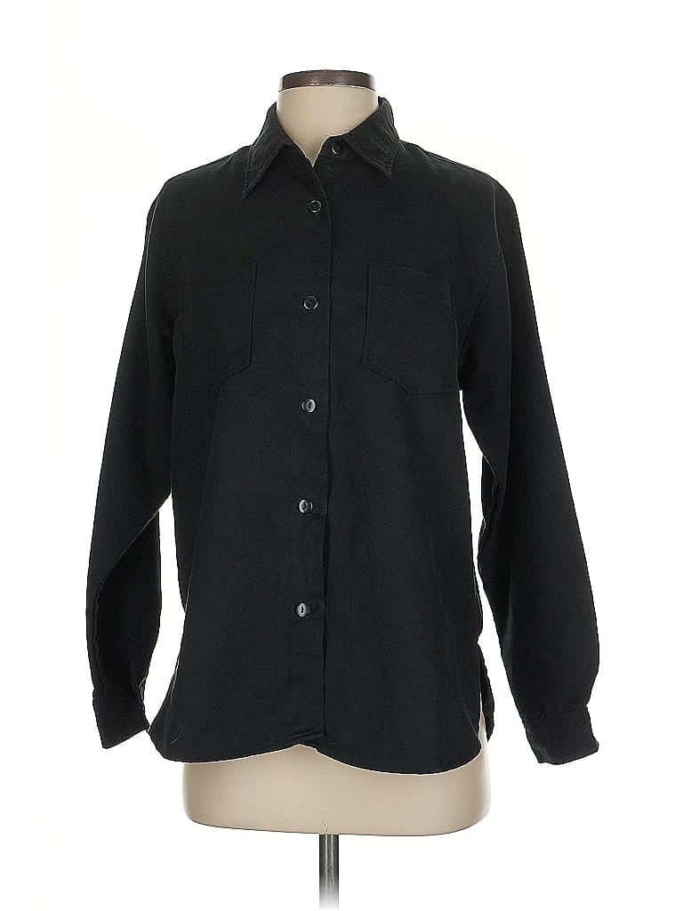 Pre-owned Allyson Whitmore Long Sleeve Blouse In Black