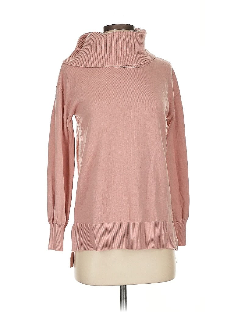 Pre-owned Ann Taylor Loft Turtleneck Sweater In Pink