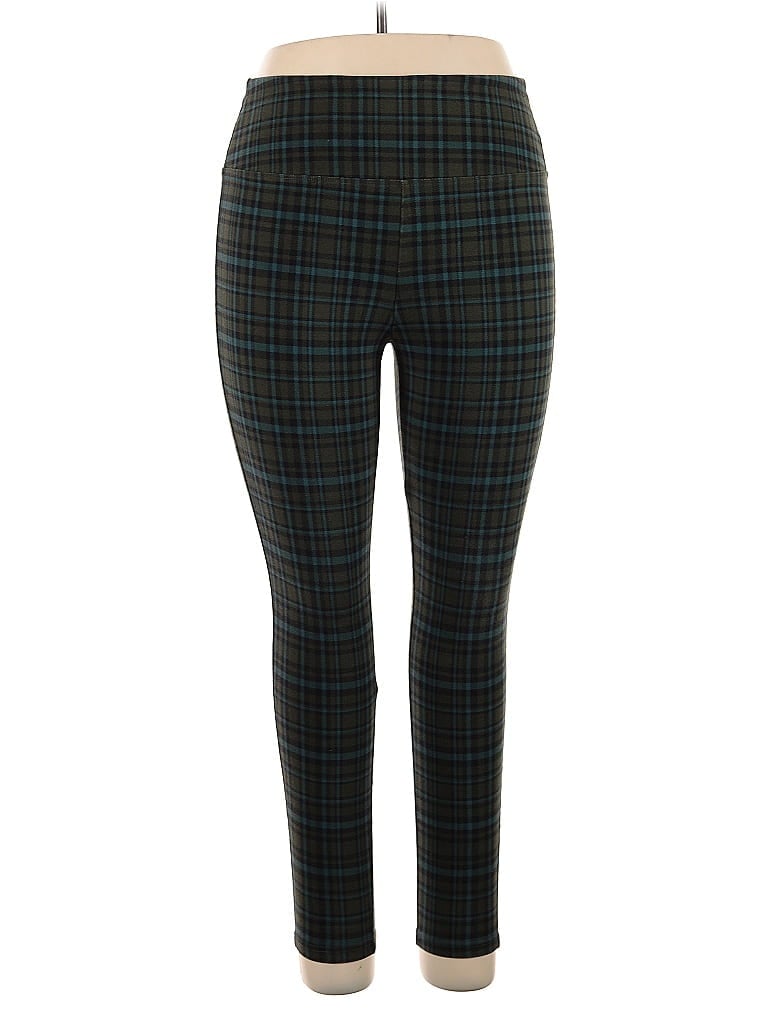Intro Love Plaid Green Casual Pants Size XL - photo 1