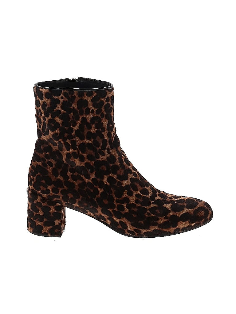 Margaux Animal Print Brown Ankle Boots Size 7 - photo 1