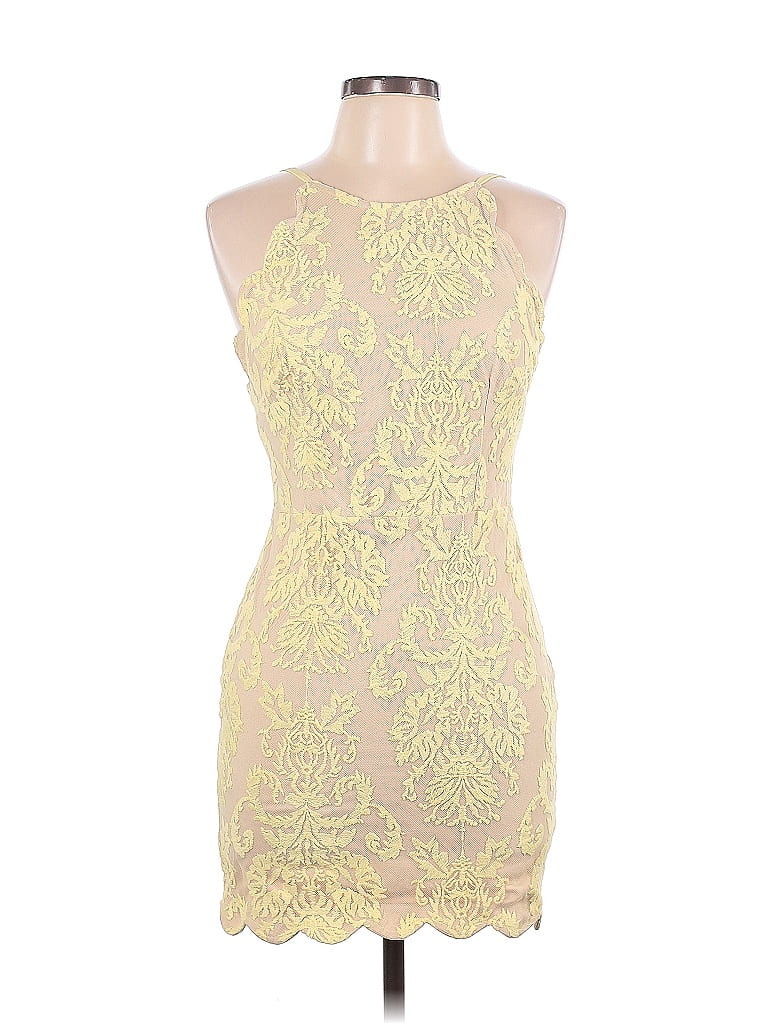 Selfie Leslie Yellow Cocktail Dress Size L 66 off ThredUp