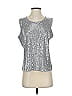 Laura Ashley Metallic Silver Sleeveless Top Size P (petite) - photo 1