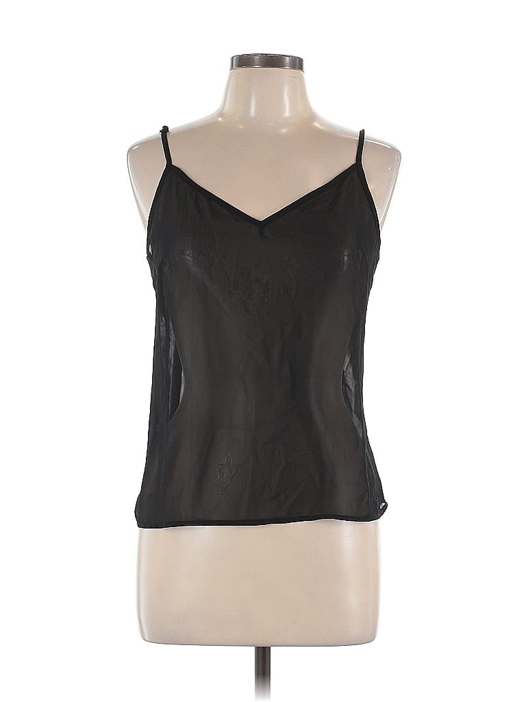 Pre-owned Unbranded Tank Top Black Halter Neckline Tops