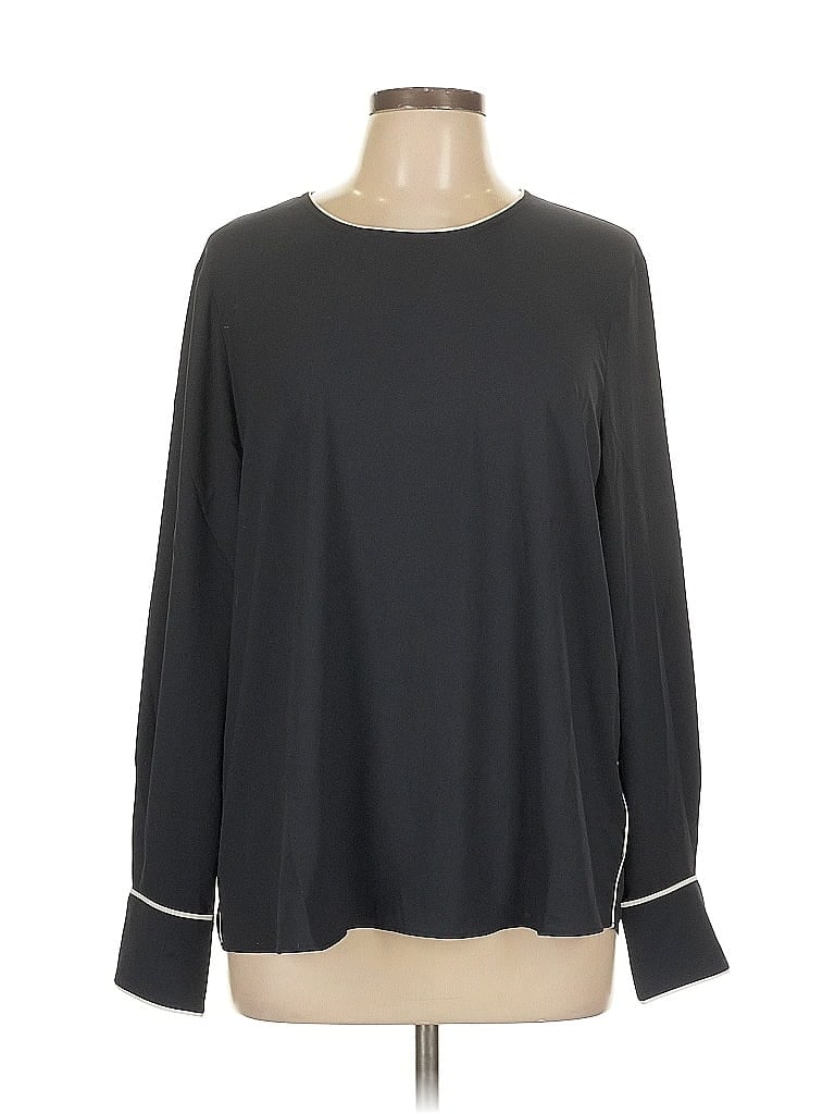 Click to view more detailed imagery on our partner's website Pre-owned Lark & Ro Long Sleeve Blouse In Black