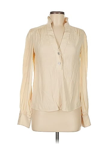 Diane von Furstenberg Long Sleeve Silk Top (view 1)