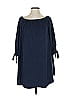 Peppermint Solid Blue Casual Dress Size S - photo 1