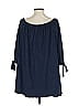 Peppermint Solid Blue Casual Dress Size S - photo 2