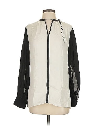 Elie Tahari Long Sleeve Silk Top (view 1)