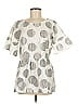 Eva Franco Silver Short Sleeve Blouse Size 6 - photo 1