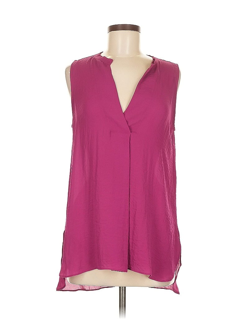 Pre-owned A.n.a. A New Approach Sleeveless Blouse In Burgundy
