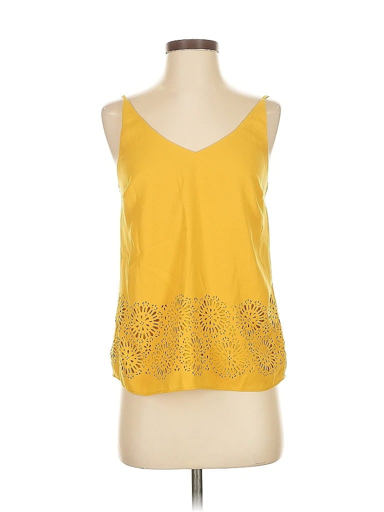 Pre-owned Banana Republic Factory Store Sleeveless Top Yellow Sweetheart Neckline Tops