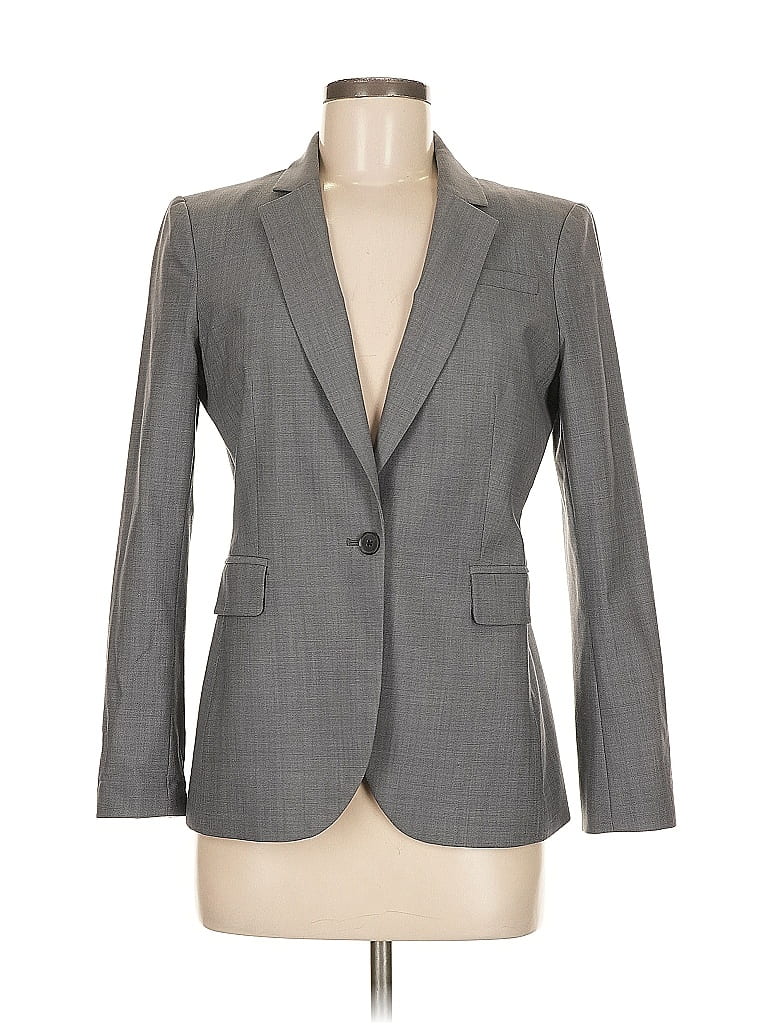 Pre-owned Banana Republic Wool Blazer Jacket In Gray