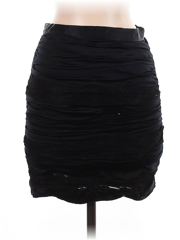 Pre-owned Alice And Olivia Alice + Olivia Silk Skirt In Black