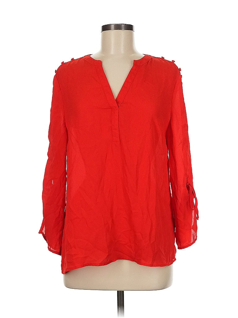 Pre-owned Zac & Rachel 3/4 Sleeve Blouse In Red