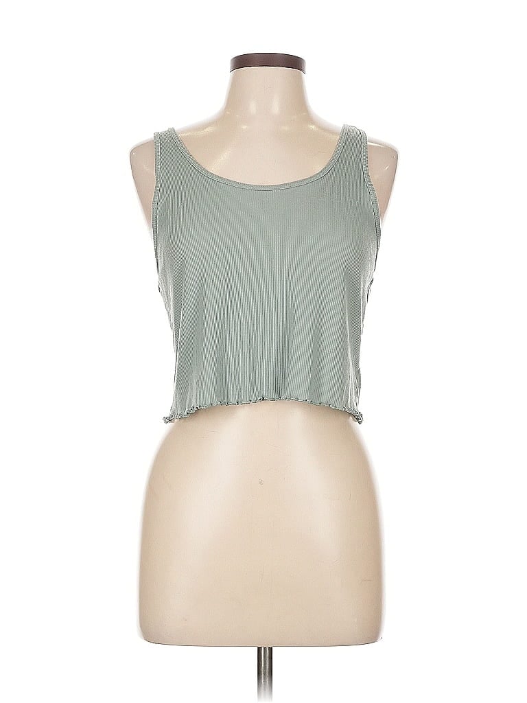 Pre-owned Offline By Aerie Tank Top Green Strapless Neckline Tops