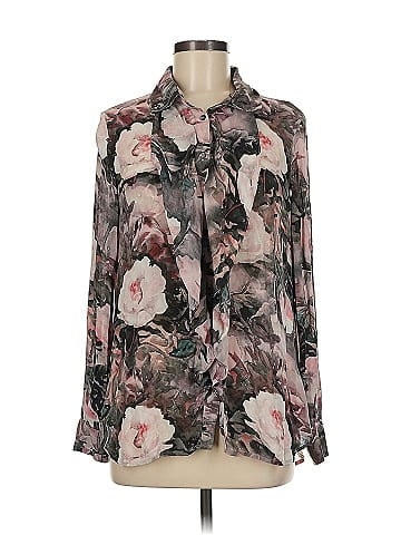 Haute Hippie Long Sleeve Silk Top (view 1)