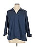 Foxcroft Blue 3/4 Sleeve Button-Down Shirt Size 1X - photo 1
