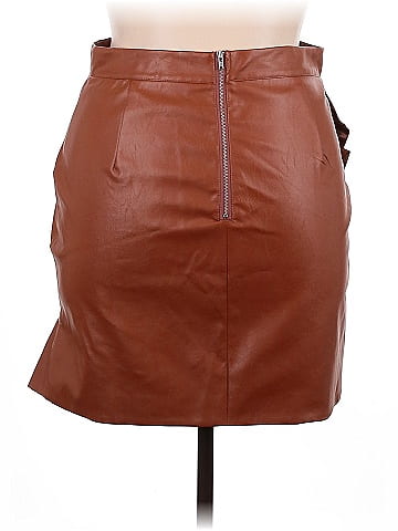 Majorelle Faux Leather Skirt (view 2)